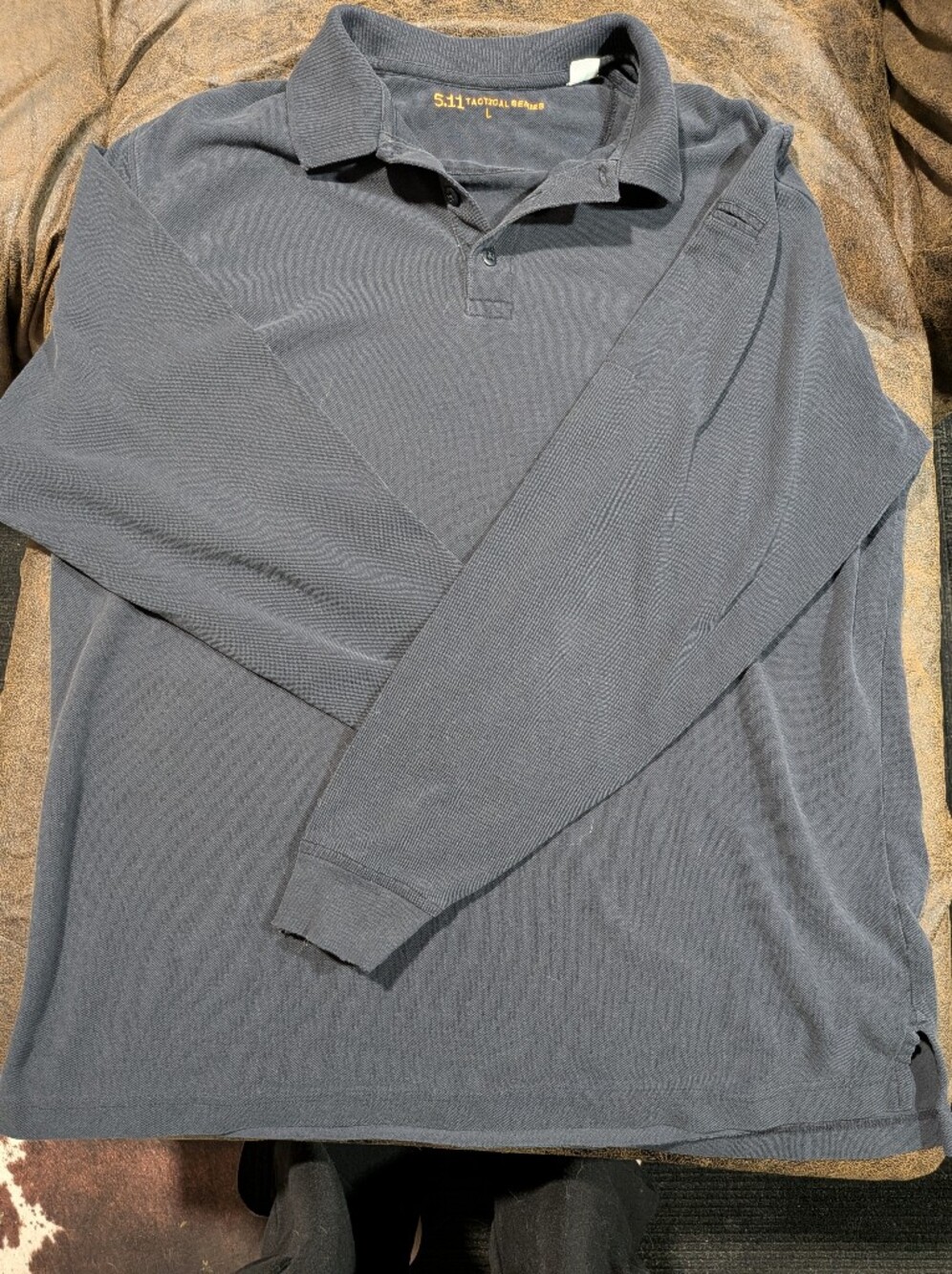 5.11 Tactical Long-Sleeve Polo - Charcoal Gray